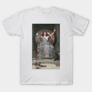 Circe Offering the Cup to Odysseus by John William Waterhouse T-Shirt